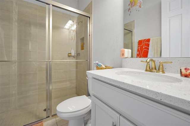 3359 Hanging Tide St, Winter Garden, FL 34787 - full bathroom featuring vanity, a shower stall, and a textured wall