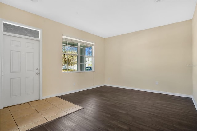 entryway with hardwood / wood-style flooring