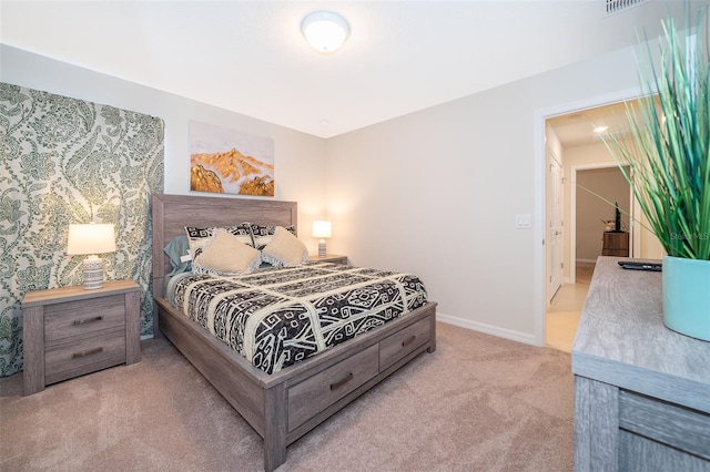 view of carpeted bedroom