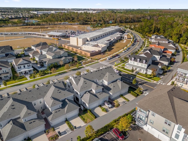 drone / aerial view with a residential view