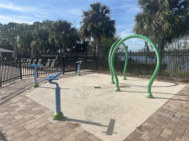 surrounding community with fence and playground community