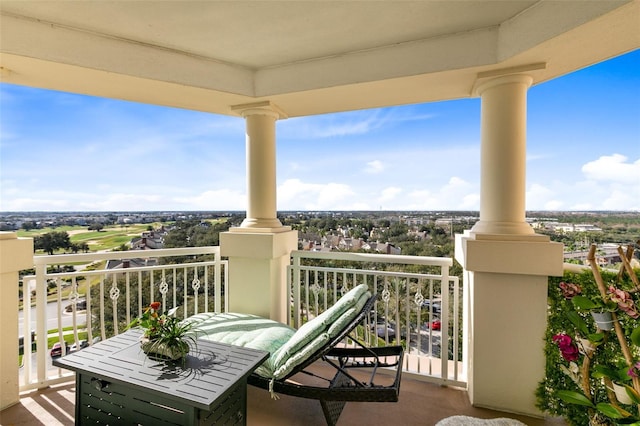 view of balcony