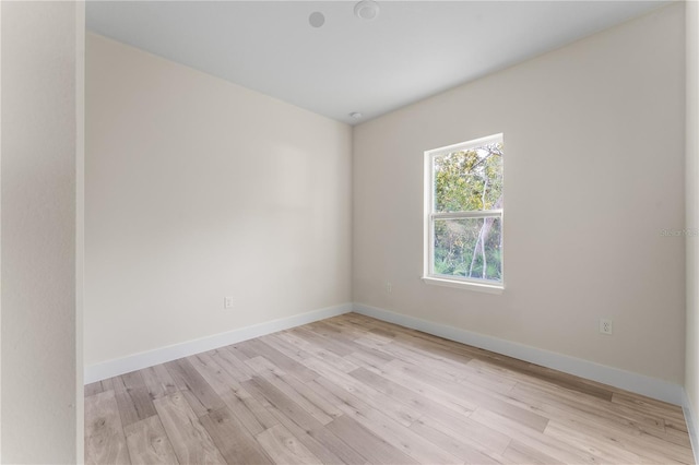 empty room featuring light hardwood / wood-style floors