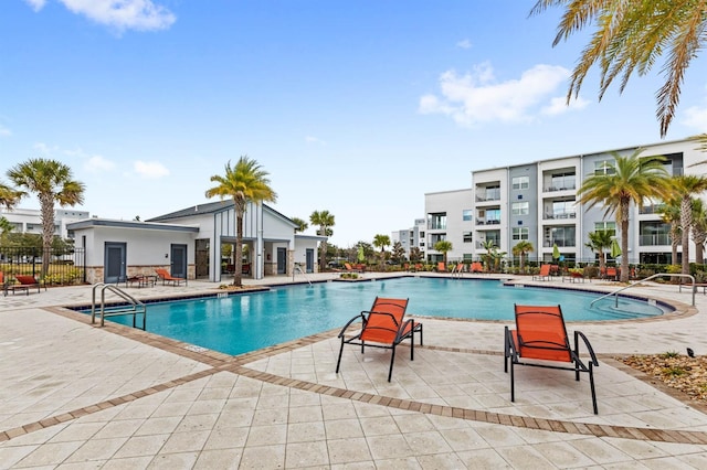 view of pool with a patio