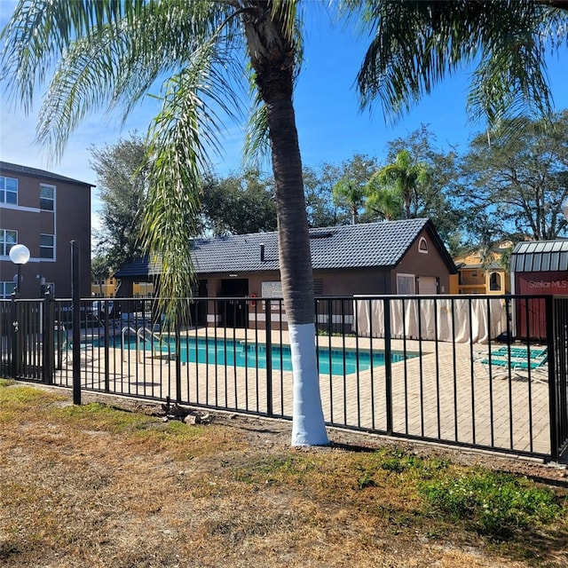 view of pool featuring a patio area