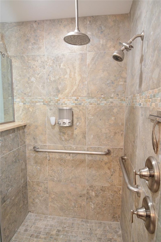 room details with tiled shower