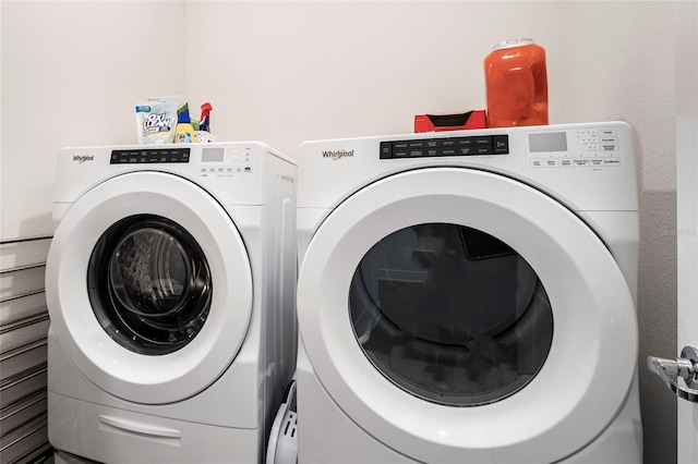 laundry area featuring separate washer and dryer