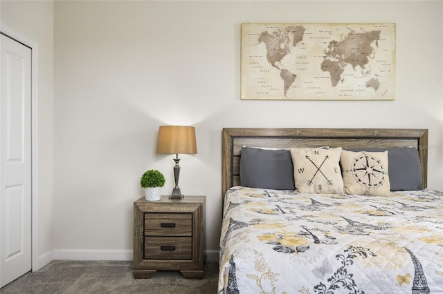 view of carpeted bedroom