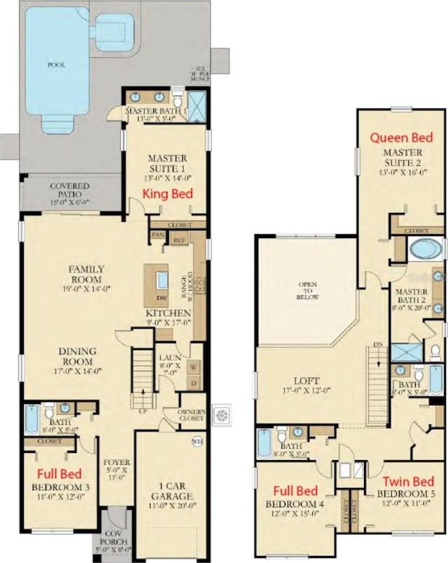 8942 Cabot Cliffs Dr, Davenport, FL 33896 - view of floor plan / room layout