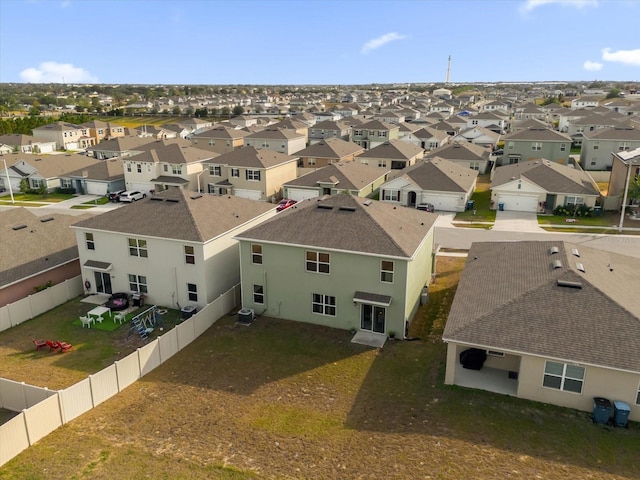 aerial view with a residential view