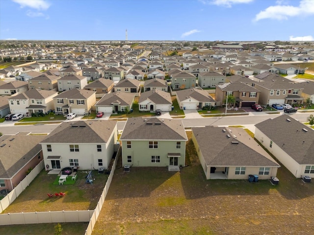 drone / aerial view with a residential view