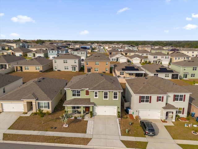 drone / aerial view with a residential view