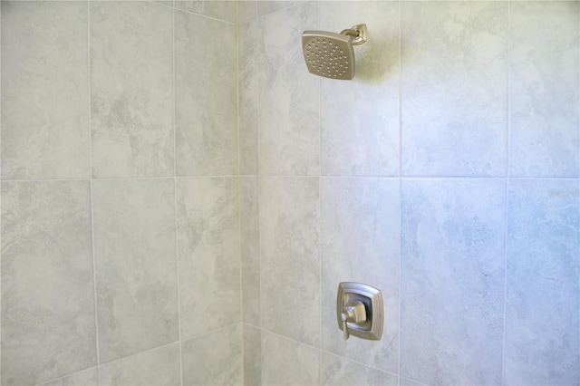 details with tiled shower