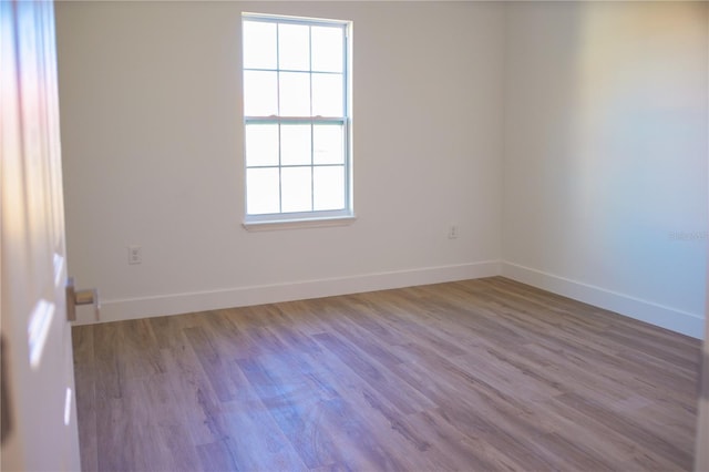 empty room featuring light wood-type flooring