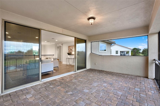 view of patio / terrace featuring a balcony