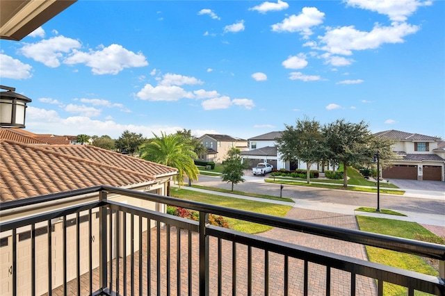 balcony featuring a residential view