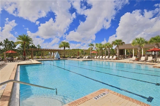 view of pool with a patio