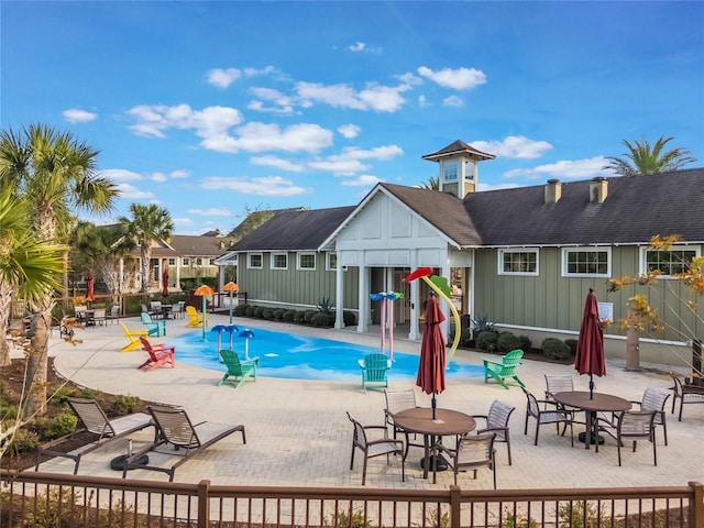 view of pool with a patio area