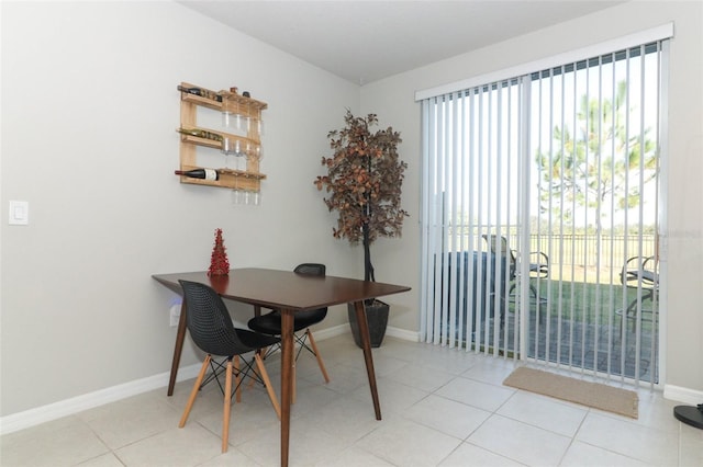 office featuring light tile patterned floors