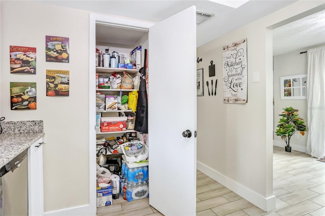 view of pantry