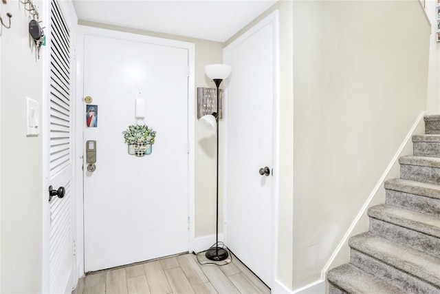 entryway featuring light wood-type flooring