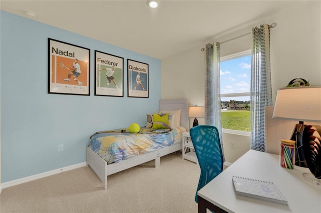 view of carpeted bedroom