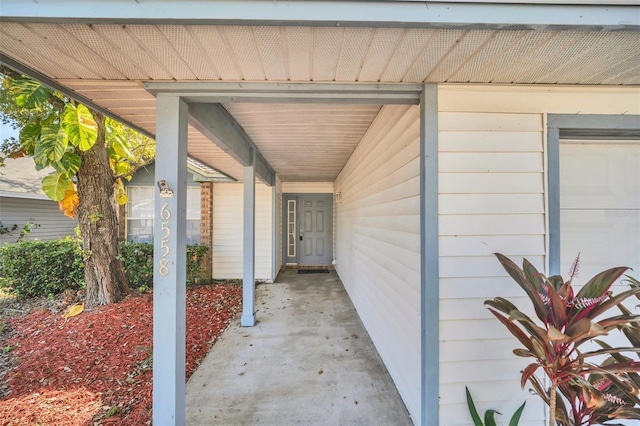 view of doorway to property