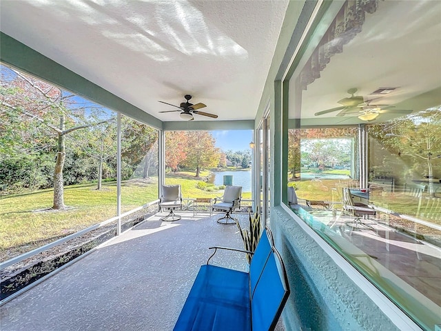 view of sunroom