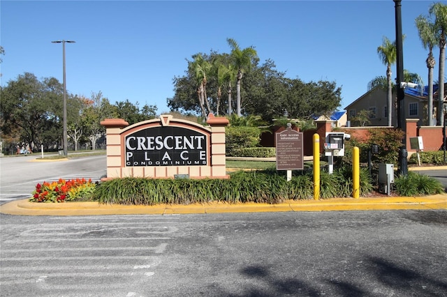 view of community sign