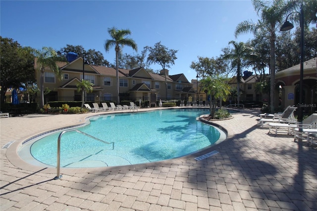 view of pool with a patio