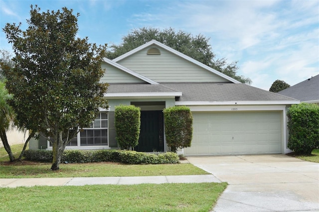 view of front facade featuring a garage