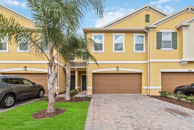 view of property with a garage