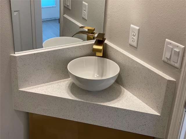 interior details featuring sink