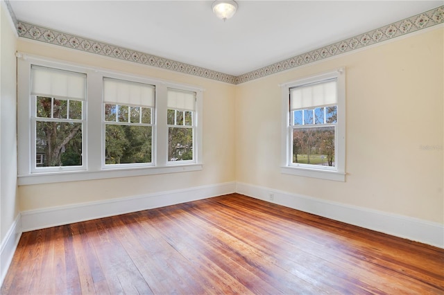 empty room featuring hardwood / wood-style flooring