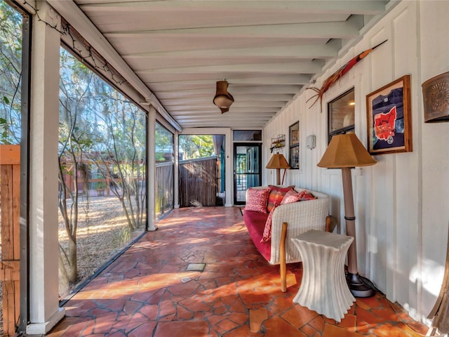 view of sunroom