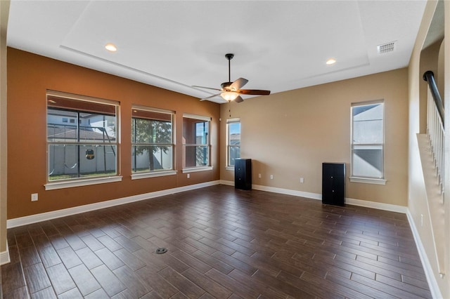 unfurnished room featuring ceiling fan