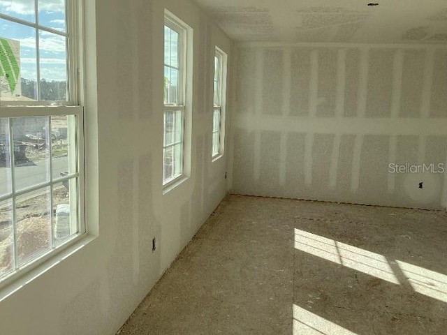 empty room with a wealth of natural light