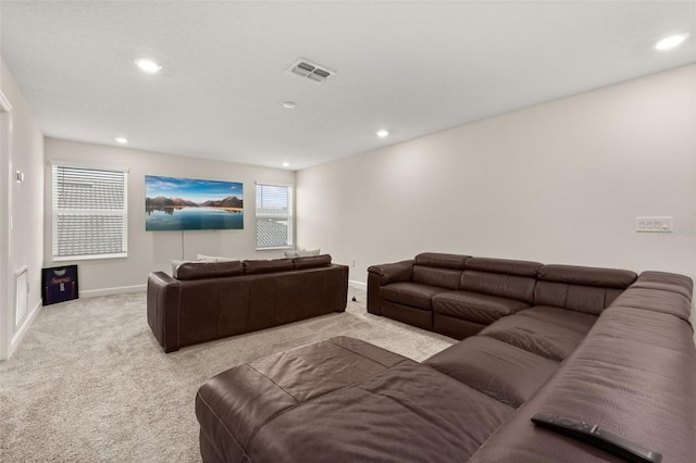 view of carpeted cinema room