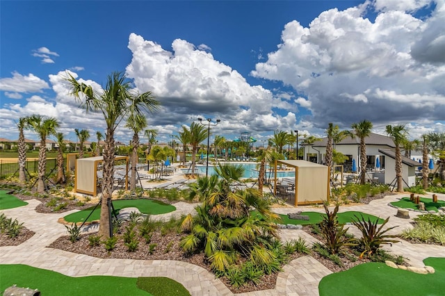 view of home's community with a swimming pool