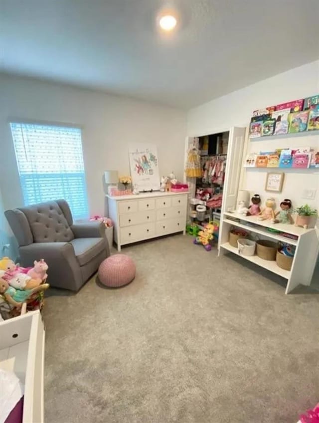 playroom featuring carpet