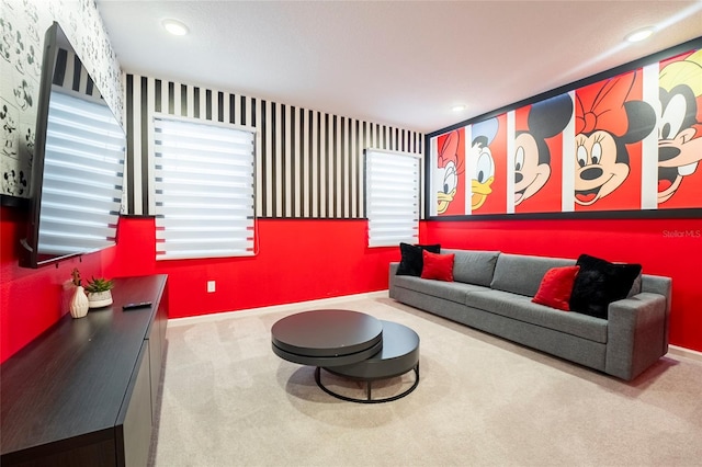 view of carpeted living room