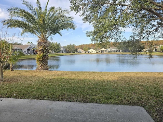 view of water feature