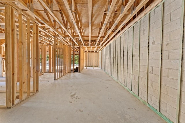 miscellaneous room with concrete floors