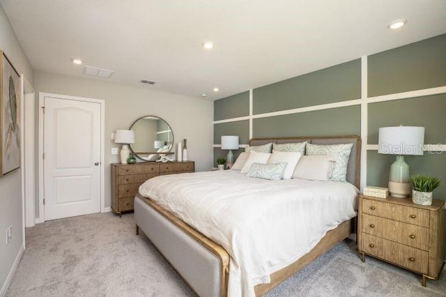 view of carpeted bedroom