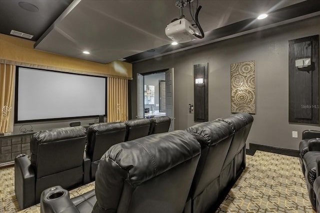 view of home theater room