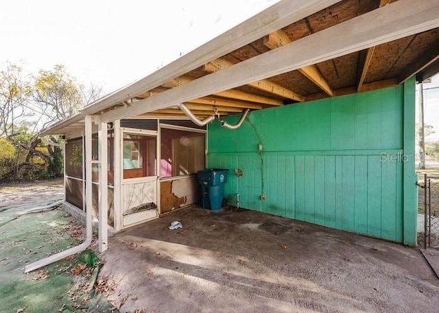 view of horse barn