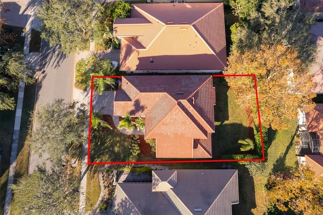 11313 Via Andiamo, Windermere, FL 34786 - aerial view of property and surrounding area with property boundaries highlighted