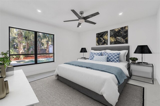 bedroom with ceiling fan