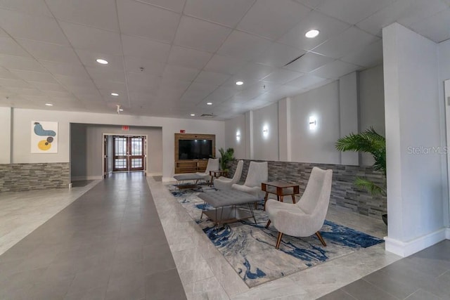 151 E Washington St Unit 201, Orlando, FL 32801 - community lobby with a drop ceiling and recessed lighting