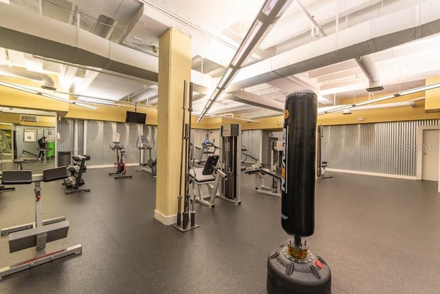 view of workout area